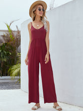 Adjustable Spaghetti Strap Jumpsuit with Pockets
